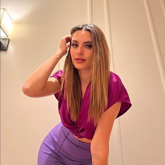 Zara knotted satin effect top - Picture 2 of 9